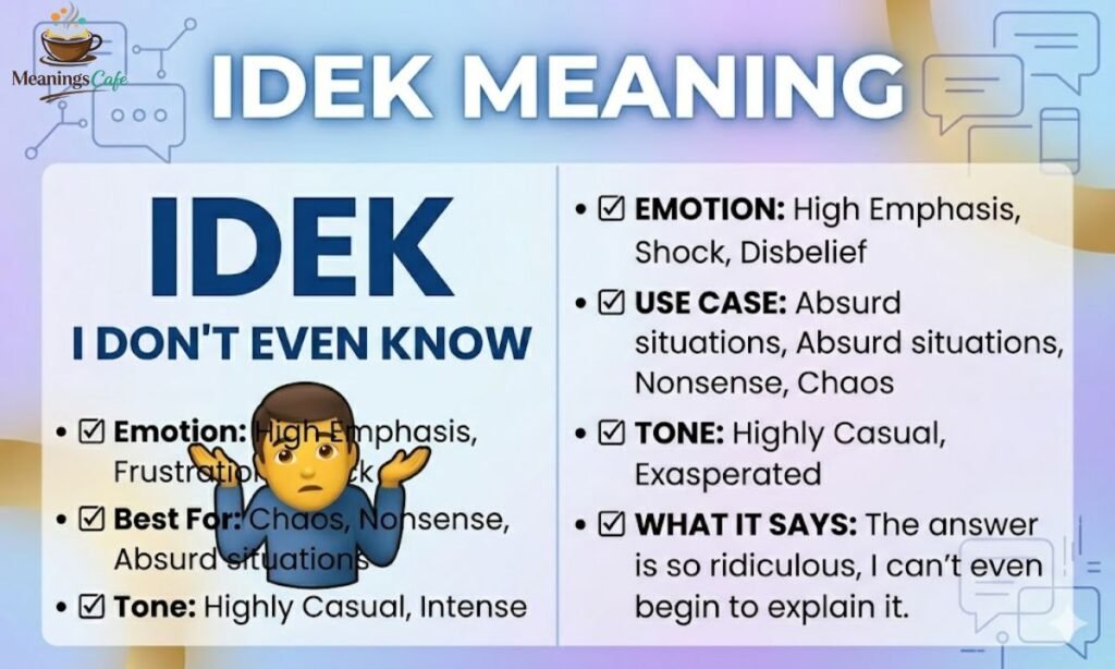 idek-meaning