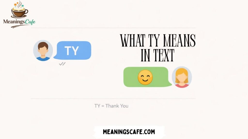 TY meaning in text example showing TY equals thank you in chat