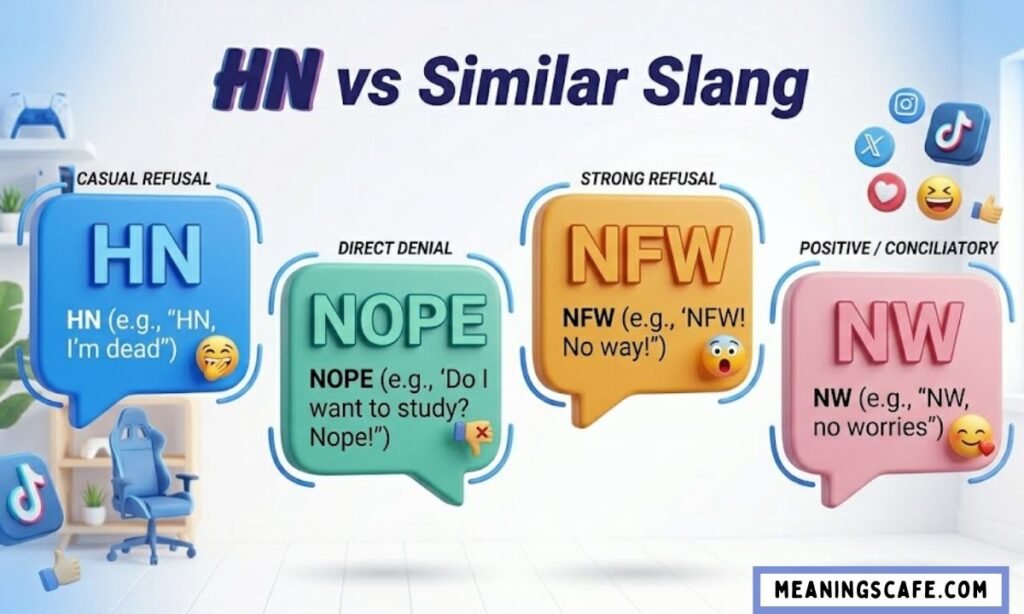 HN vs similar slang comparison