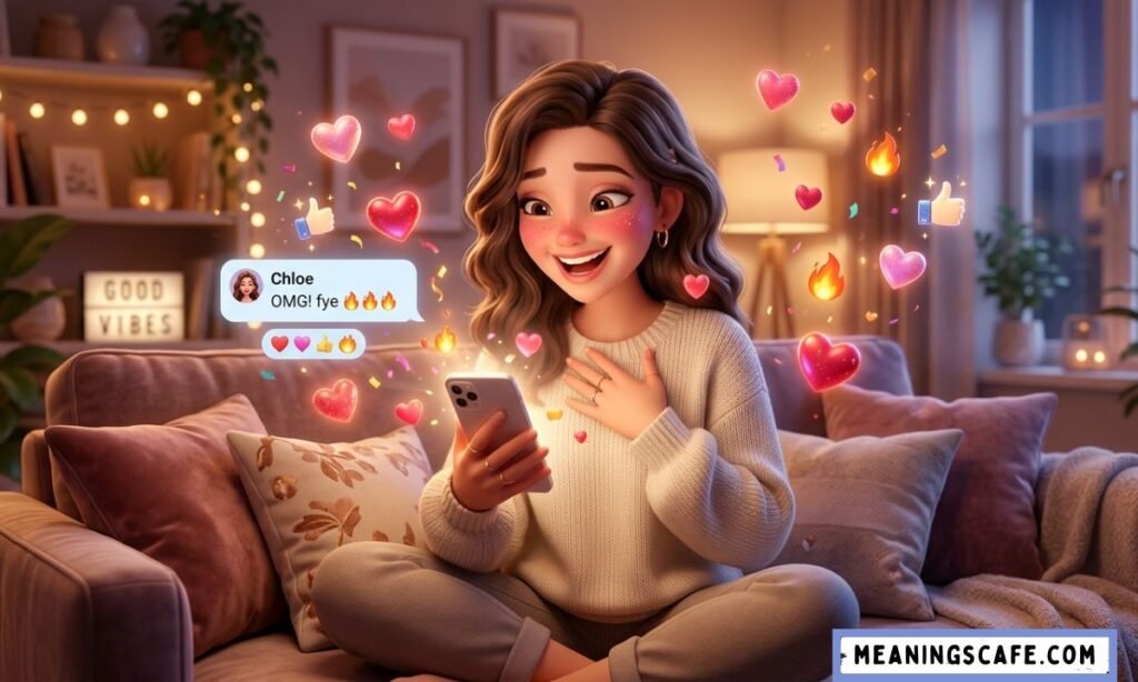 FYE tone and emotion showing positive reaction in text messaging
