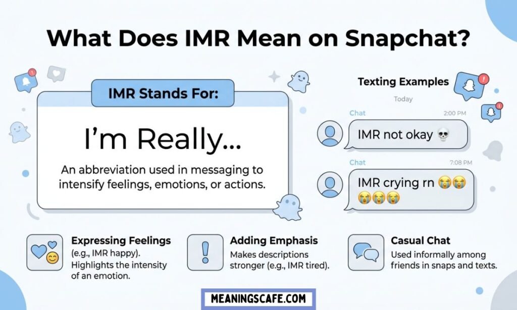 IMR meaning on Snapchat
