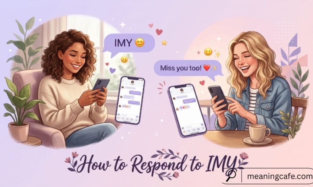 Illustration showing friendly replies to IMY text messages.