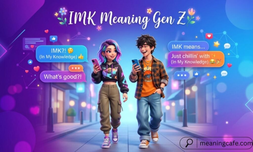 IMK Meaning Gen Z explained through a modern smartphone conversation.