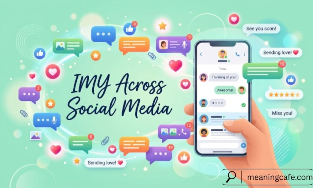 Illustration showing IMY usage across different social media platforms.