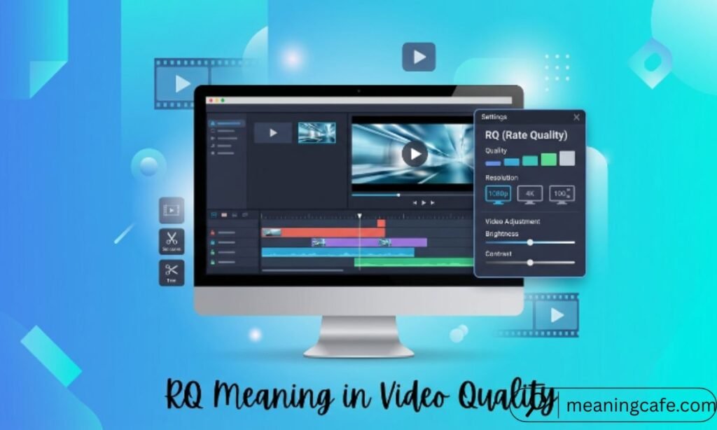 Illustration showing RQ as Rate Quality in video editing.
