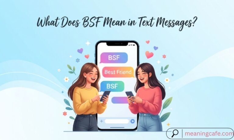 What Does BSF Mean in Text Messages featured illustration showing best friends chatting on a smartphone.
