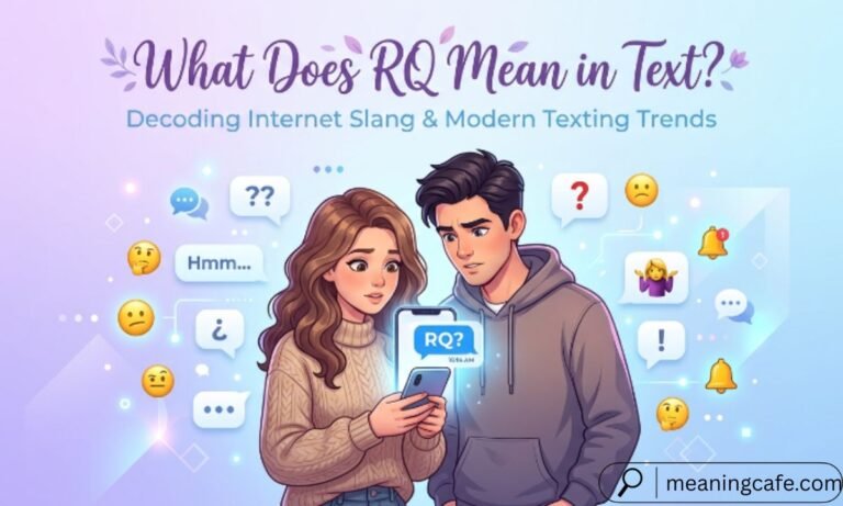 What Does RQ Mean in Text featured image showing a smartphone conversation.